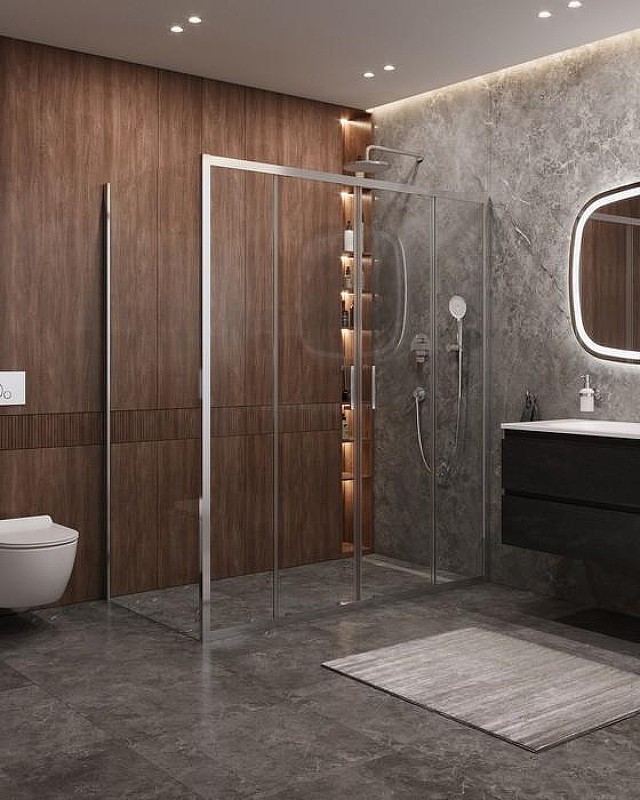 Душевой уголок Cezares Molveno 180x100 MOLVENO-AH-2/1-180/100-C-Cr-IV