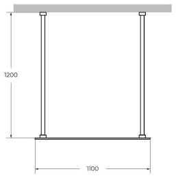 Душевая перегородка Cezares Liberta 110 LIBERTA-L-2-110-120-BR-Cr