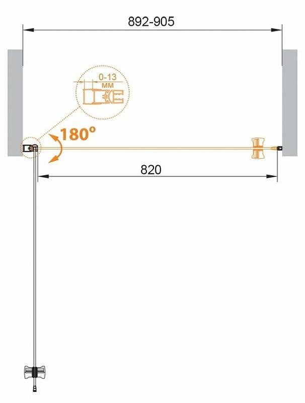 Душевая дверь Cezares Eco 90 ECO-O-B-1-90-C-NERO