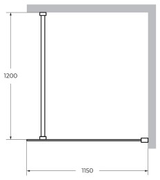Душевая перегородка Cezares Liberta 115 LIBERTA-L-1-115-120-C-Cr
