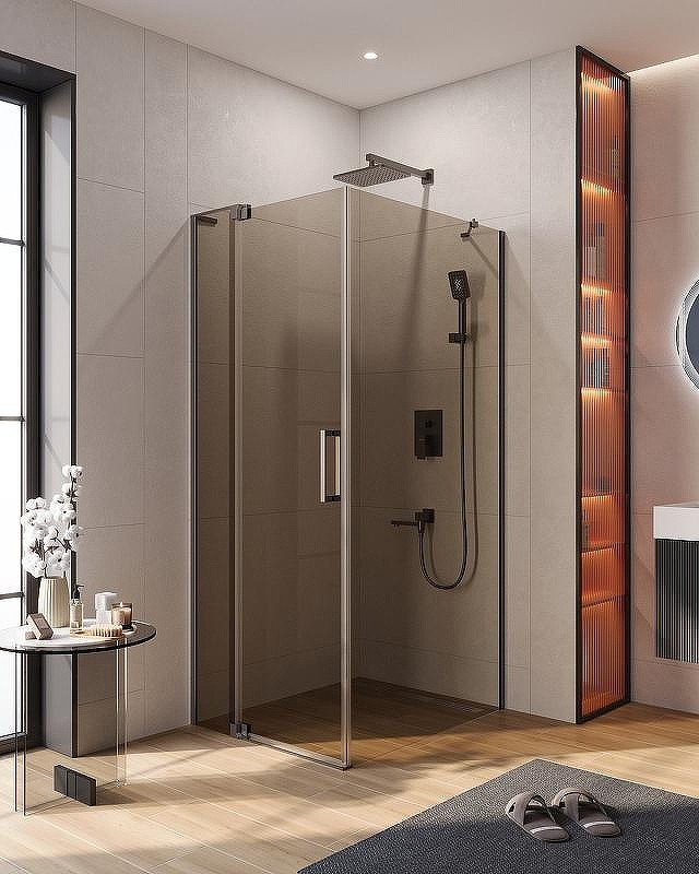 Душевой уголок Cezares Slider 90x90 SLIDER-AH-1-90-80/90-BR-GM