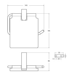 Держатель туалетной бумаги Cezares Slider SLIDER-PH-IN с крышкой