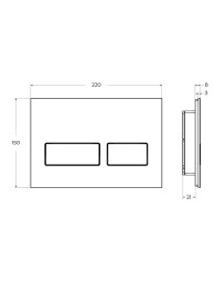 Кнопка смыва Cezares Lux LUX-GN-2-BORO
