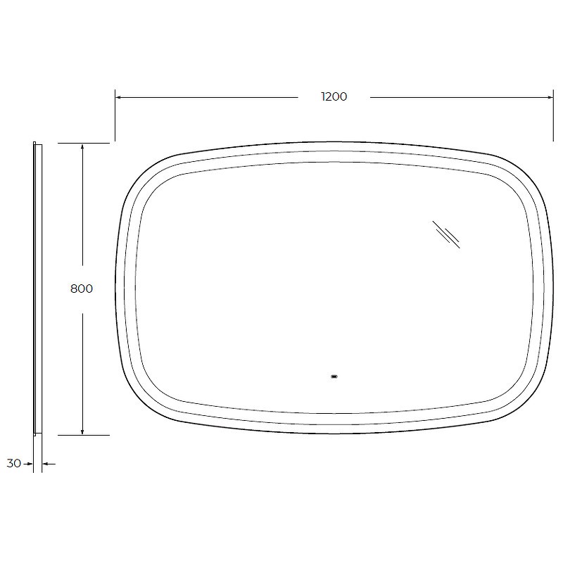 Зеркало Cezares Molveno 120 CZR-SPC-MOLVENO-1200-800-MOVс подсветкой