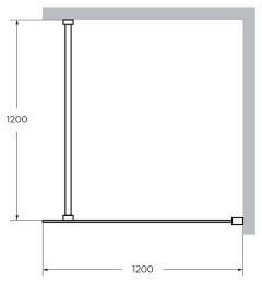 Душевая перегородка Cezares Liberta 120 LIBERTA-L-1-120-120-C-Cr