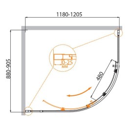 Душевой уголок Cezares Molveno 120x90 MOLVENO-RH-1-120/90-C-Cr-IV
