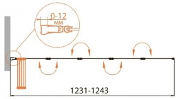Шторка на ванну Cezares Relax 120 RELAX-V-5-120/140-C-Bi