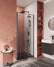 Душевая дверь Cezares Liner 90 R LINER-B-12-90-C-NERO-R