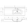 Раковина Cezares Duet 120 R CZR-8095-120-R