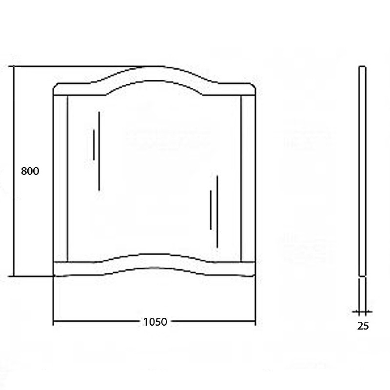 Зеркало Cezares Paolina 100 PA-DUE/03.02