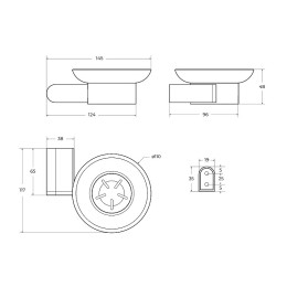 Мыльница Cezares Stylus STYLUS-SODS-BORO