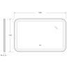 Зеркало Cezares Stylus 110 CZR-SPC-STYLUS-1100-700-TCH-WARM с подсветкой
