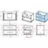 Тумба под раковину Cezares Tiffany 75 54949 подвесная