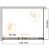 Душевой уголок Cezares Duet Soft-М 140x80 DUET SOFT-M-AH-1-140/80-C-Cr