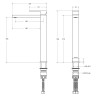 Смеситель для раковины Cezares Slider SLIDER-LC-GM-W0