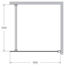 Душевая перегородка Cezares Liberta 130 LIBERTA-L-1-130-120-C-NERO