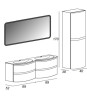 Шкаф пенал Cezares Vague 34 R 44322 подвесной