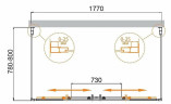 Душевой уголок Cezares Molveno 180x80 MOLVENO-AH-22-180/80-C-Cr-IV