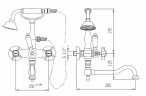 Смеситель для ванны Cezares First VDF FIRST-VDF-03/24-Bi