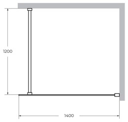 Душевая перегородка Cezares Liberta 140 LIBERTA-L-1-140-120-C-Cr