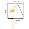 Душевой уголок Cezares Slider 110x90 SLIDER-AH-1-90-100/110-C-NERO
