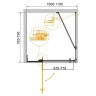 Душевой уголок Cezares Slider 110x80 SLIDER-AH-1-80-100/110-C-BORO