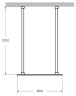 Душевая перегородка Cezares Liberta 80 LIBERTA-L-2-80-120-GR-Cr