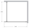 Душевая перегородка Cezares Liberta 140 LIBERTA-L-1-140-120-C-NERO