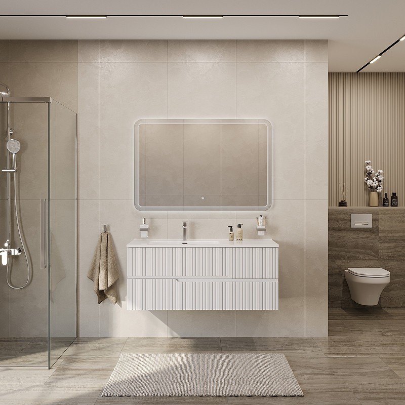 Тумба под раковину Cezares Duet-N 120 L DUET-N-1200-2C-SO-BL-L подвесная