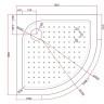 Акриловый поддон для душа Cezares Tray A 80x80 TRAY-A-R-80-550-15-W