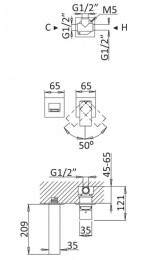 Смеситель для раковины Cezares Porta PORTA-BLI2-01-W0