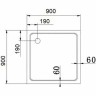 Акриловый поддон для душа Cezares Tray A 90x90 TRAY-A-A-90-15-W0
