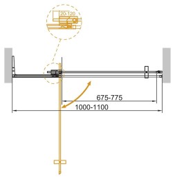 Душевая дверь Cezares Slider 110 SLIDER-B-1-100/110-GRIGIO-GM