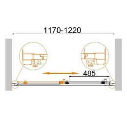 Душевая дверь в нишу Cezares MOLVENO-BF-1-120-P-Cr
