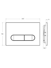 Кнопка смыва Cezares Liner LINER-BTN-IN