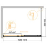 Душевой уголок Cezares Duet Soft-М 130x90 DUET SOFT-M-AH-1-130/90-C-Cr