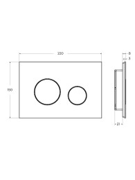 Кнопка смыва Cezares Lux LUX-GN-01-C
