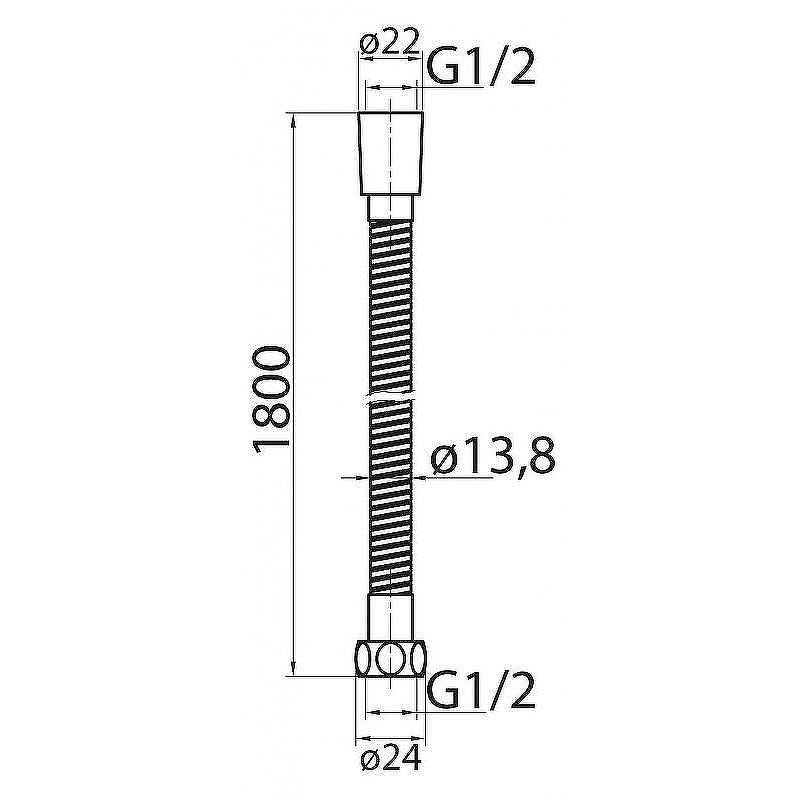 Душевой шланг Cezares Czr CZR-FMDC2-180-01