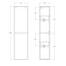 Шкаф пенал Cezares Molveno 40 MOLVENO-1600-2A-SC-OSS подвесной