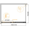 Душевой уголок Cezares Duet Soft-М 150x80 DUET SOFT-M-AH-1-150/80-C-Cr