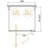Душевой уголок Cezares Molveno 90x80 MOLVENO-BA2-90/80-C-Cr-IV