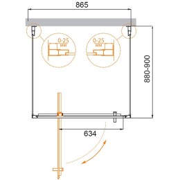 Душевой уголок Cezares Molveno 90x90 MOLVENO-BA2-90/90-C-Cr-IV