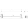 Полотенцедержатель Cezares Stylus STYLUS-THD-60-01 двойной
