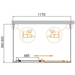 Душевой уголок Cezares Molveno 120x90 MOLVENO-AH-12-120/90-P-Cr