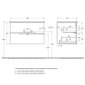 Тумба под раковину Cezares Duet-N 80 DUET-N-800-2C-SO-AS-P подвесная