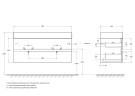 Тумба под раковину Cezares Molveno 46 120 MOLVENO 46-120-2C-SO-2-LB подвесная