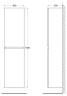 Шкаф пенал Cezares Molveno 40 MOLVENO-1600-2A-SC-BET подвесной