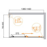 Душевой уголок Cezares Molveno 140x80 MOLVENO-AH-11-140/80-C-Cr-IV
