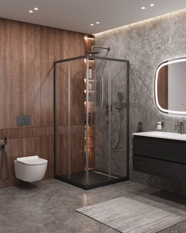 Душевой уголок Cezares Molveno 100x100 MOLVENO-A-2-100-C-GM-IV