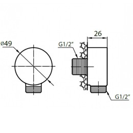 Шланговое подключение Cezares Articoli Vari CZR-C-AI1-02